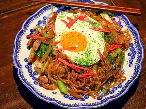 牛肉のソース焼きそば